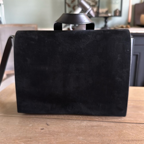 Janessa Leone Joan suede full grain leather Black crossbody bag w/Marant dustbag - Picture 2 of 16